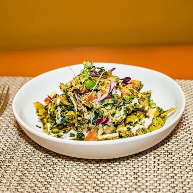 Baby Spinach Chaat.